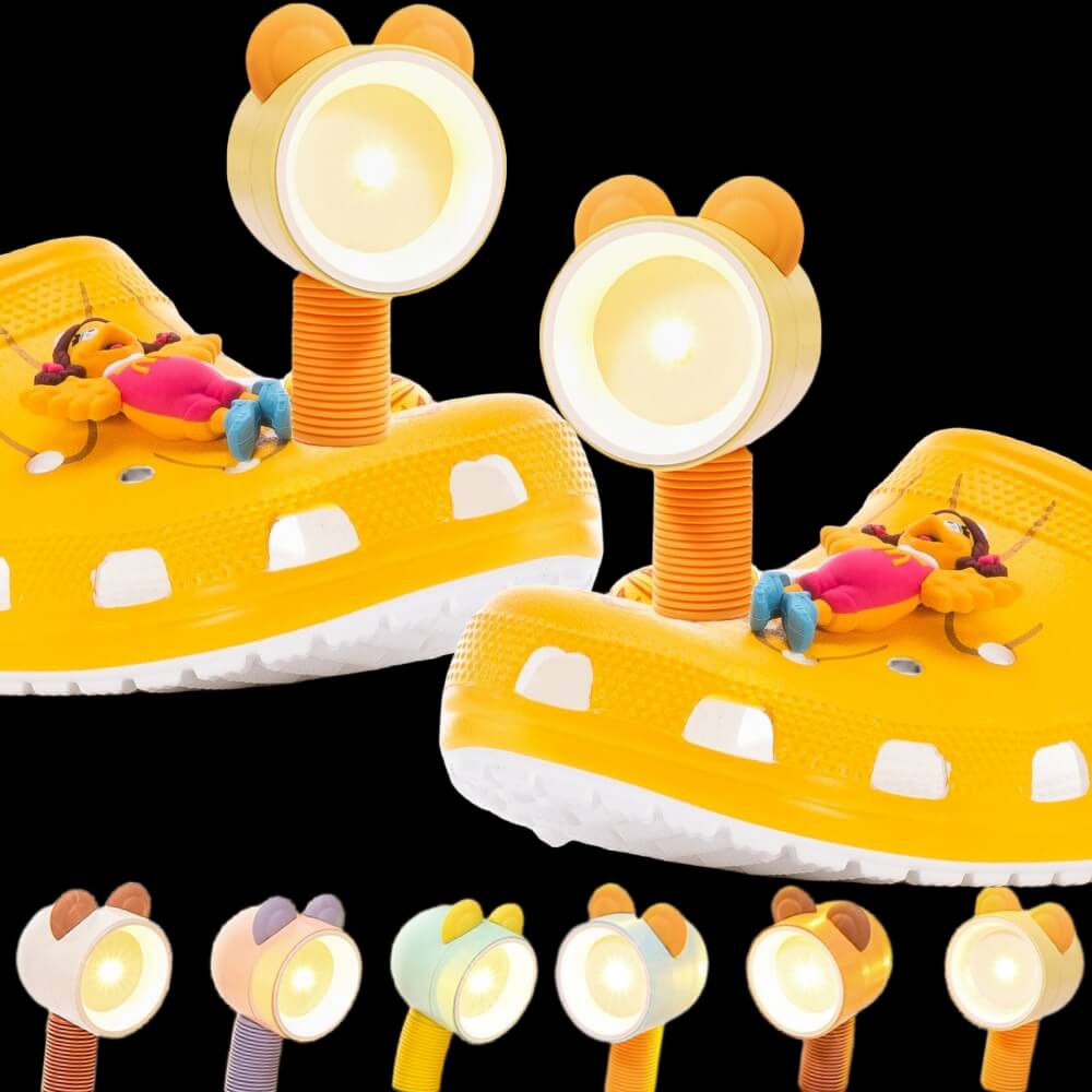 Bear Shoe Lights - Eye-friendly - 6 Colors (2 Pack) - Croc Lights®