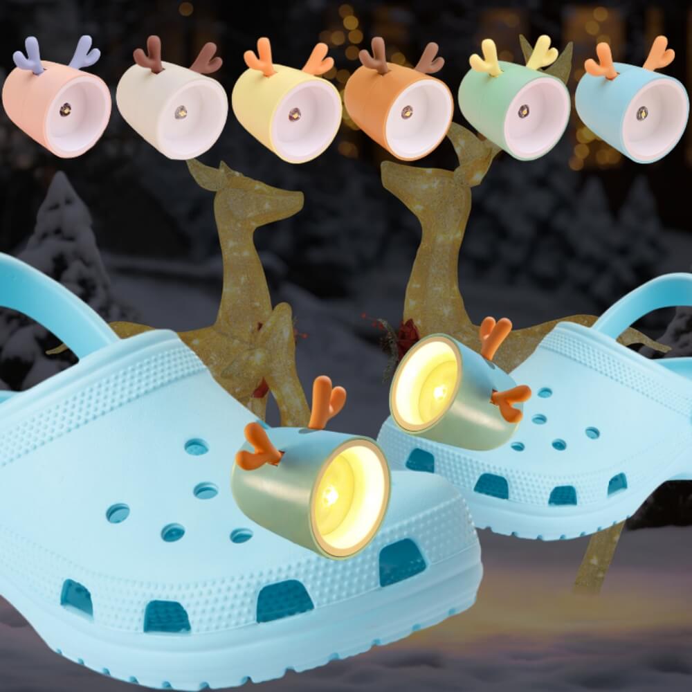 Deer Shoe Lights - Eye-friendly - 6 Colors (2 Pack) - Croc Lights®