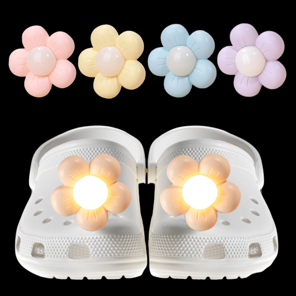 Flower Croc lights(2 Pack) - Eye-friendly - 4 Colors - Croc Lights®