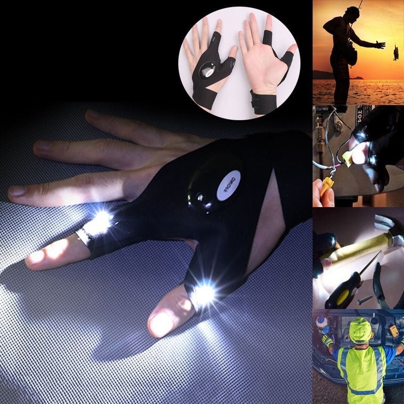 LED Flashlight Gloves(2 Pack) - Rechargeable