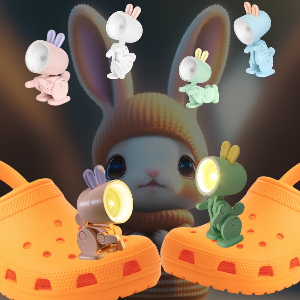 Rabbit Shoe Lights - Eye-friendly - 4 Colors (2 Pack) - Croc Lights®